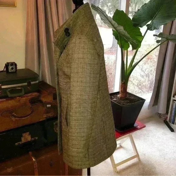 Lole  faux tweed fleece lined double breasted jacket - Picture 4 of 10